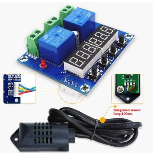 Thermostat de température et d'humidité à deux sorties numériques LED – Image 3