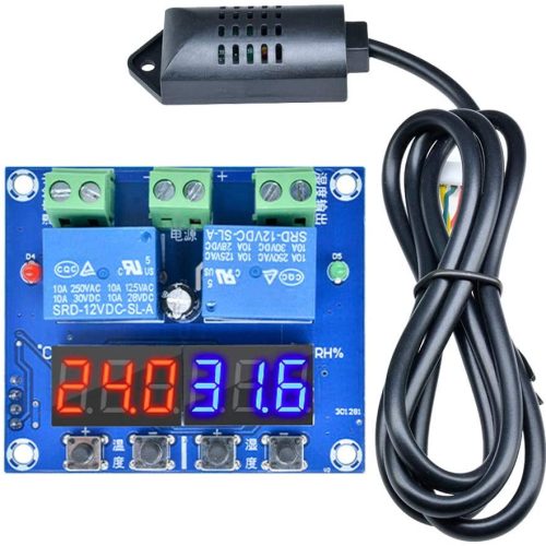 Thermostat de température et d'humidité à deux sorties numériques LED