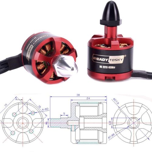 Moteurs sans balais Readytosky® 2212 920KV CW CCW pour F330 X525 F450 S500 F550 S550 DJI Phantom Quadcopter – Image 3