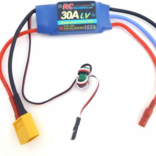 Contrôleur de vitesse électrique de moteur sans balais 30A RC ESC 3A UBEC avec prises de balle XT60 et 3,5 mm