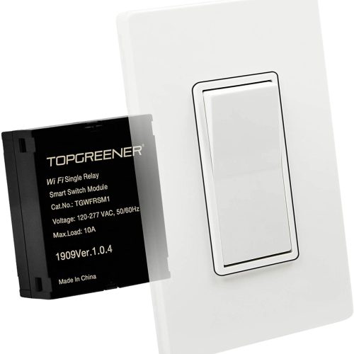 Module de relais WiFi télécommande sans fil, interrupteur intelligent caché pour ventilateurs, lumières, prises, 120-240VAC, 10A – Image 3