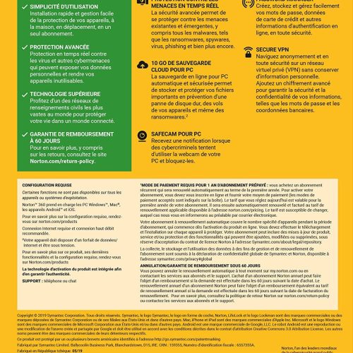 Alternative view of NORTON BY SYMANTEC SECURITY 1 USER