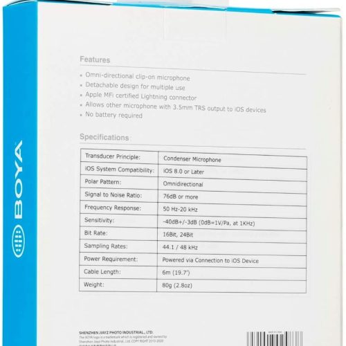 BOYA MICROPHONE DIGITAL LAVALIE FOR IOS DEVICES BY-M2 – Image 8