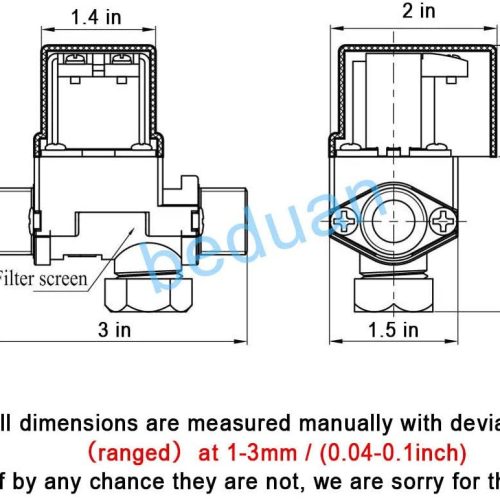 L'électrovanne électrique en plastique de l'eau de Beduan 12V normalement fermée 1/2" – Image 6