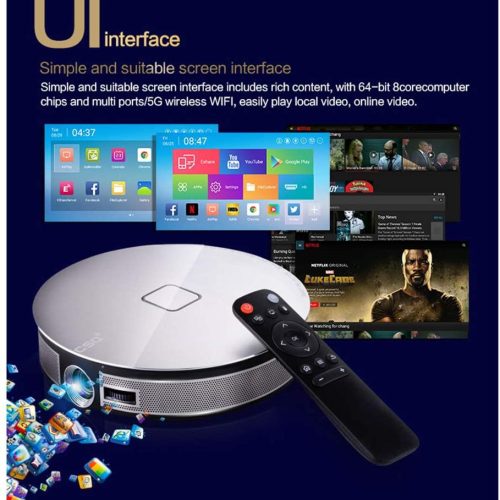 VIDEO PROJECTEUR D8S SMART ANDROID CINEMA PROJECTOR 2GB/16GB – Image 7