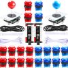 Kit de bricolage d'arcade LED Qenker à 2 joueurs pour jeu PC USB MAME DIY et contrôleur rétro Raspberry Pi DIY