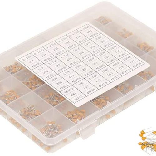 Kit d'assortiment de condensateurs en céramique WOWOONE 960PCS 24Value 50V