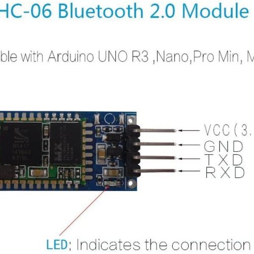 HiLetgo HC-06 RS232 4 broches sans fil Bluetooth série module émetteur-récepteur RF pour Arduino – Image 4