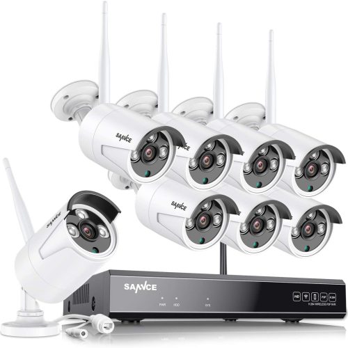 Système de caméra de sécurité sans fil SANNCE 2K, 8CH 5MP NVR avec 8 caméras de IP WiFi 3MP SANS HHD