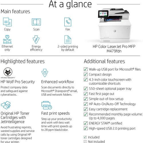 HP IMPRIMANTE Couleur LaserJet Pro MFP M479fdn – Image 6