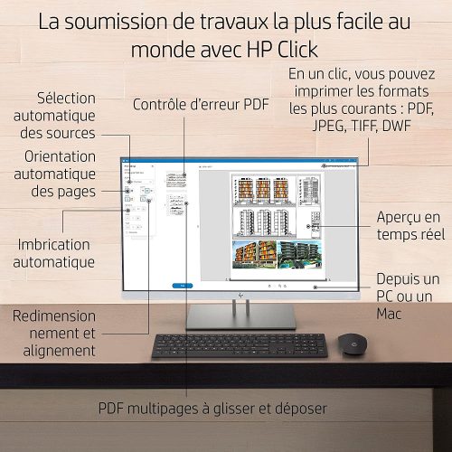 Traceur HP DesignJet T630 36 pouces jusqu'à A0, impression mobile, Wi-Fi, Gigabit Ethernet, USB 2.0 – Image 5