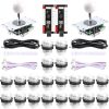 kit d'arcade LED 2 joueurs mis à jour 2X encodeur USB zéro retard (2 joueurs, kit blanc)