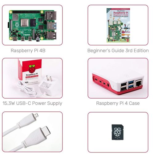 Kit de démarrage Raspberry Pi 4B 2 Go de RAM 16 Go de stockage