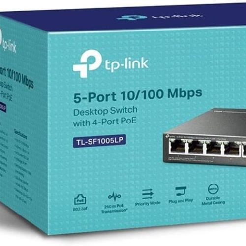 TP-Link Switch PoE (TL-SF1005LP) 5 ports 10/100M, 4 ports PoE, 41W