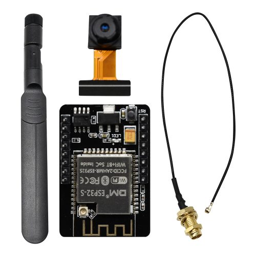 Alternative view of Kit complet de carte de développement ESP32-CAM (avec caméra OV2640) + carte de téléchargement + antenne