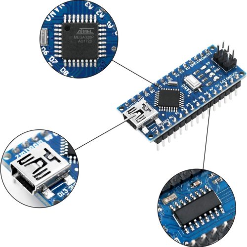 Alternative view of Carte à puce Nano V3.0 CH340, Atmega328P (Mini-USB)