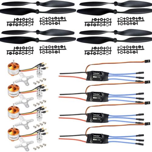 QWinOut DIY 2.4G 8CH KK V2.3 F450 Cadre RC Quadcopter 4-Axe UFO Unassembly Kit RTF/ARF Drone (Version KK FC) – Image 5