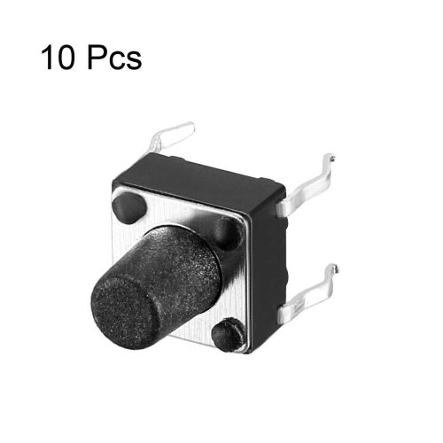 10pcs interrupteurs à bouton-poussoir momentanés 6 x 6 x 6 mm à 4 broches DIP Micro PCB tactile – Image 4