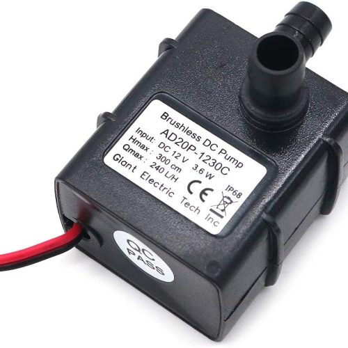 Pompe à eau submersible sans balais ultra-silencieuse AD20P-1230C, 12 V CC, 3 m, 240 l/h, avec câble de 45 cm – Image 3