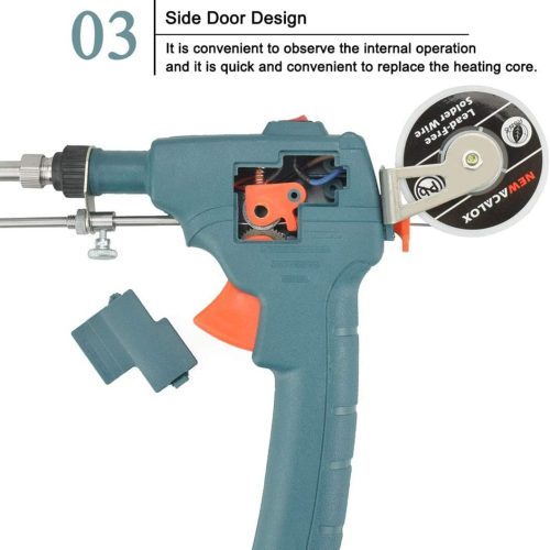 Pistolet à souder portatif à chauffage interne et fer à souder, ensemble 60 W, vert (norme UE) – Image 6