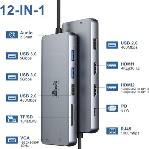 ADAPTER TYPE-C TO HDMI 12 IN 1 / RS-TCHD12IN1