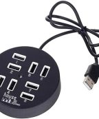 HUB USB 8 PORT 2.0 MIX PACKING JAUNE FORME LONG ET ROND – Image 3