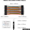 connecteur 40 broches 40 pcs 10 cm mâle à mâle en-tête cavalier fil