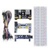 Module d'alimentation  MB102 3,3 V/5 V + planche à pain 65 fils de raccordement - MB102 bleu