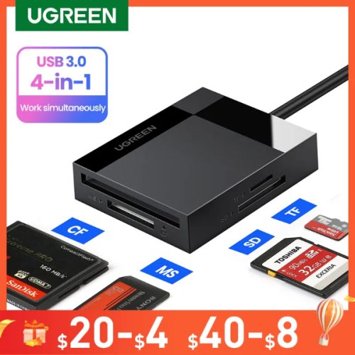 UGREEN LECTEUR CARTE 30231 USB 3.0 MULTIFUNCTION CARD READER 1M NOIR