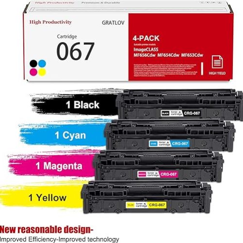 TONER CANON 067 Noir, Bleu, Jaune ,Rouge