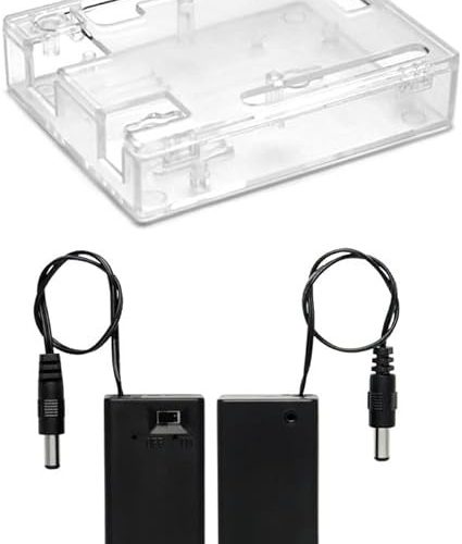 Support de batterie 9 V et boîtier Uno R3 compatible avec Arduino UNO R3 DIY