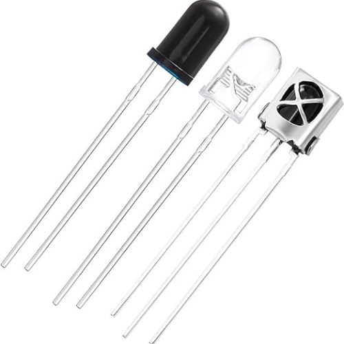 Diode LED Infrarouge 5 mm Émetteur + Récepteur + VS1838B 1838 Capteur Ray Vision Nocturne de 20 Ampoules d'Éclairage – Image 4