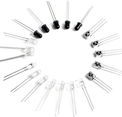 Diode LED Infrarouge 5 mm Émetteur + Récepteur + VS1838B 1838 Capteur Ray Vision Nocturne de 20 Ampoules d'Éclairage