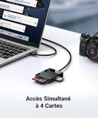 Alternative view of UGREEN LECTEUR CARTE 30231 USB 3.0 MULTIFUNCTION CARD READER 1M NOIR