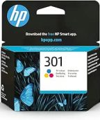 HP 301 Cartouche d'Encre Trois Couleurs Authentique (CH562EE), Cyan/Magenta/Jaune