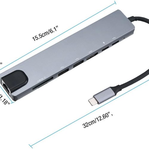 Alternative view of ADAPTER TYPE-C TO HDTV 8 IN 1 / RS-TCHD8IN1
