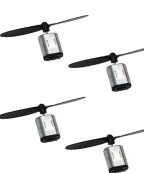 Lot de 4 micro moteurs CC 3-3,7 V CC, moteur haute vitesse 22 000 tr/min avec hélice CW CCW