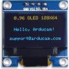 Module OLED 0,96 pouces 12864 128x64 SSD1306 pilote I2C  auto-lumineux
