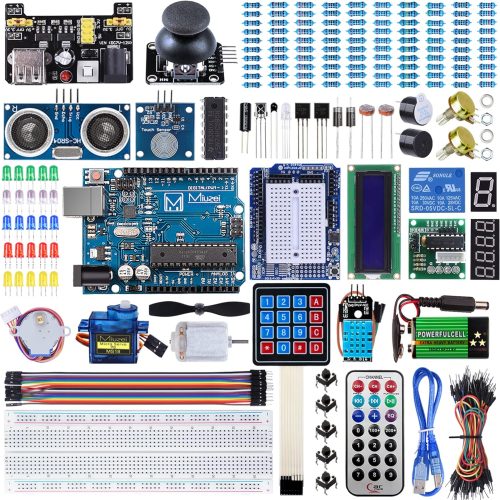 KIT DE DÉMARRAGE ELEGOO UNO PROJECT SUPER AVEC TUTORIEL ET CARTE UNO R3 COMPATIBLE AVEC ARDUINO IDE