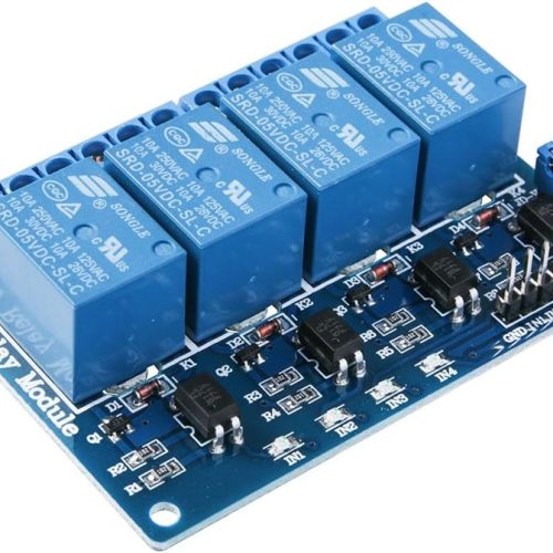 Module relais DC 5 V 4 canaux ELEGOO avec optocoupleur compatible avec Arduino UNO R3 MEGA 2560 DSP ARM PIC AVR STM32 – Image 3