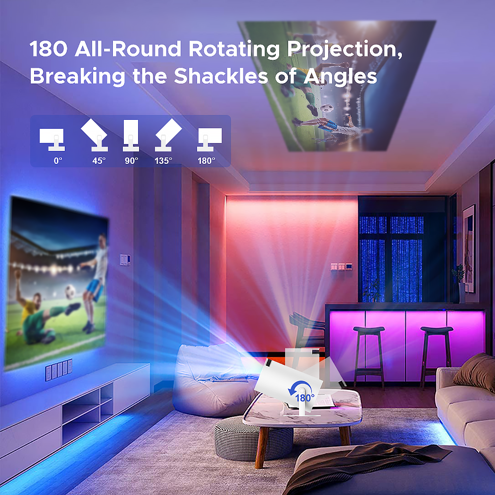 HY300 Ultra Pro / HY300+ – Mini Vidéoprojecteur Portable 4K Wi-Fi 6 pour Cinéma Maison – Image 6