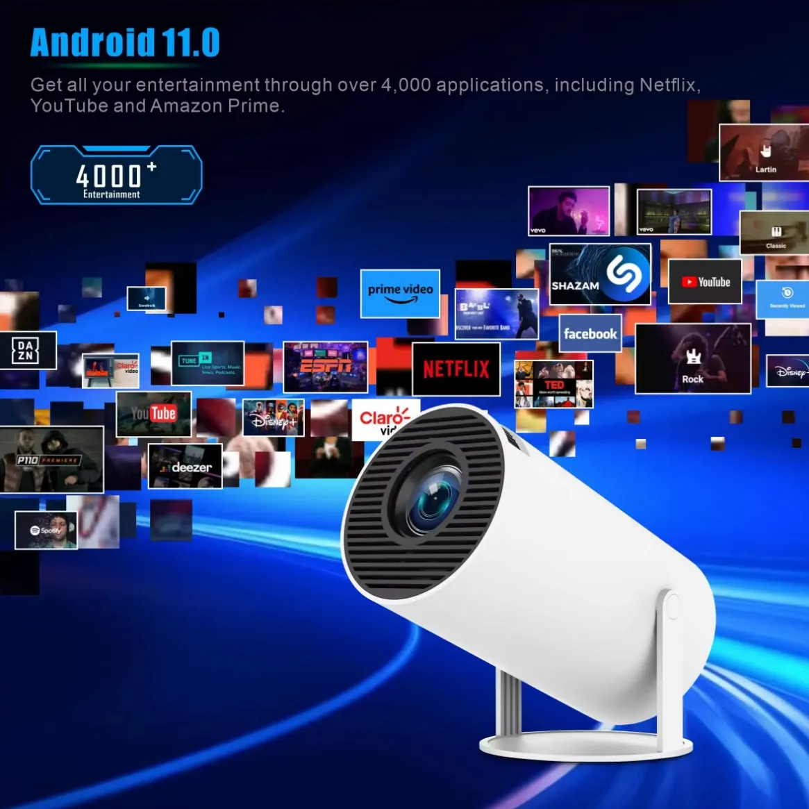 HY300 Ultra Pro / HY300+ – Mini Vidéoprojecteur Portable 4K Wi-Fi 6 pour Cinéma Maison – Image 5