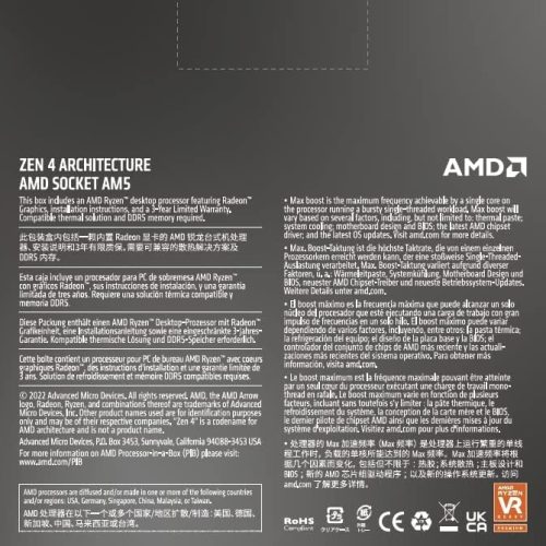 Processeur de bureau AMD Ryzen 7 7700X 8 cœurs, 16 threads débloqué – Image 3