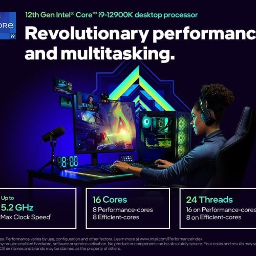 Alternative view of Processeur Intel Core i9-12900K avec carte graphique intégrée et 16 cœurs (8P+8E) jusqu'à 5,2 GHz Chipset LGA1700 série 600 débloqué 125 W