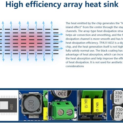 Carte d'amplificateur de puissance 120 W x 2 TPA3116D2 Matériau en fibre de verre Faible bruit – Image 5