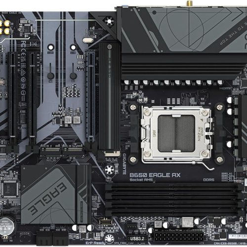 Carte mère GIGABYTE B650 Eagle AX AM5 LGA 1718 AMD B650 ATX, DDR5 Triple M.2, PCIe 5.0, USB 3.2 Gen2x2 Type-C, AMD Wi-Fi 6E, Realtek GbE LAN – Image 6