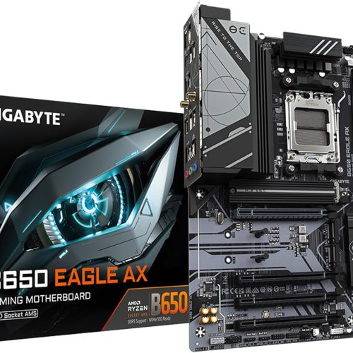 Carte mère GIGABYTE B650 Eagle AX AM5 LGA 1718 AMD B650 ATX, DDR5 Triple M.2, PCIe 5.0, USB 3.2 Gen2x2 Type-C, AMD Wi-Fi 6E, Realtek GbE LAN