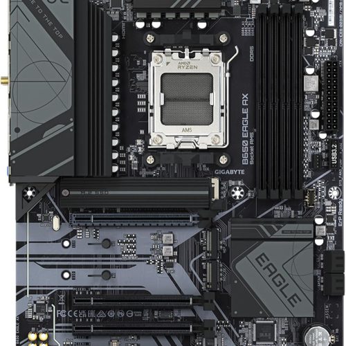 Alternative view of Carte mère GIGABYTE B650 Eagle AX AM5 LGA 1718 AMD B650 ATX, DDR5 Triple M.2, PCIe 5.0, USB 3.2 Gen2x2 Type-C, AMD Wi-Fi 6E, Realtek GbE LAN