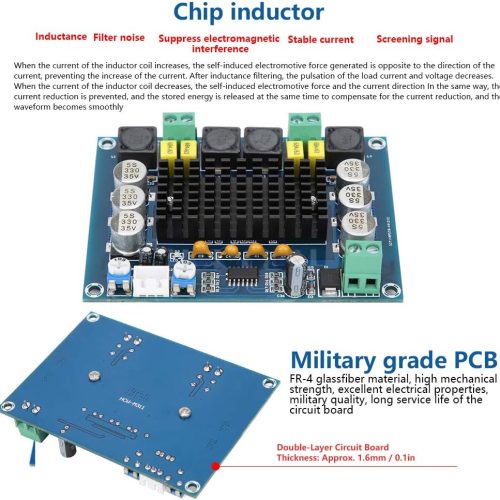 Carte d'amplificateur de puissance 120 W x 2 TPA3116D2 Matériau en fibre de verre Faible bruit – Image 4