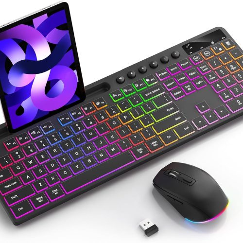 Ensemble clavier et souris sans fil avec rétroéclairage